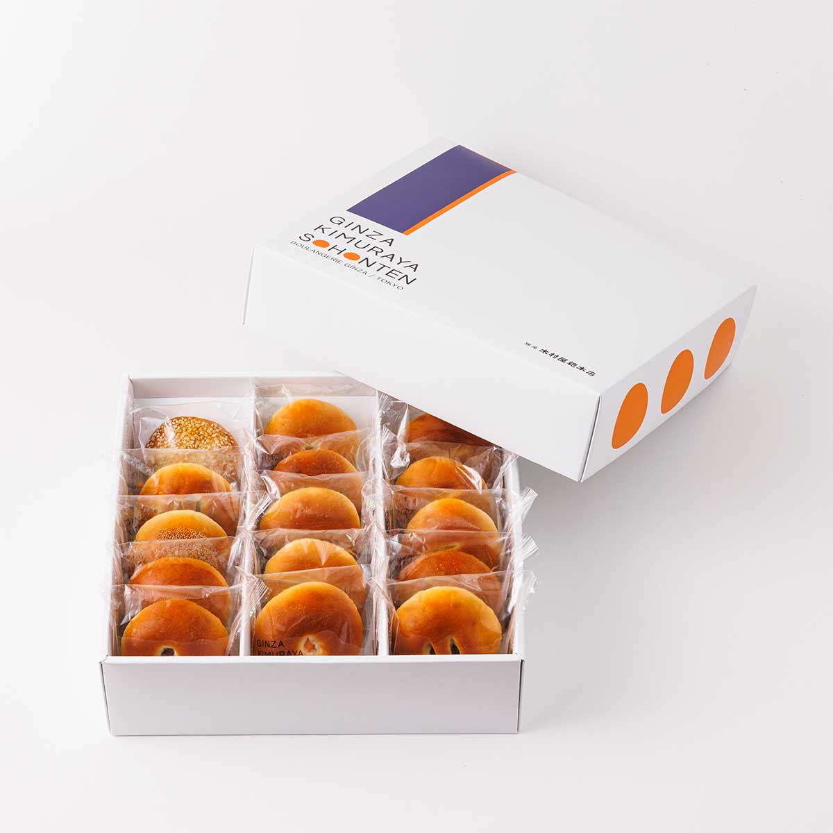 酒種あんぱん 桜・小倉・五色 15入 – 木村屋オンラインショップ