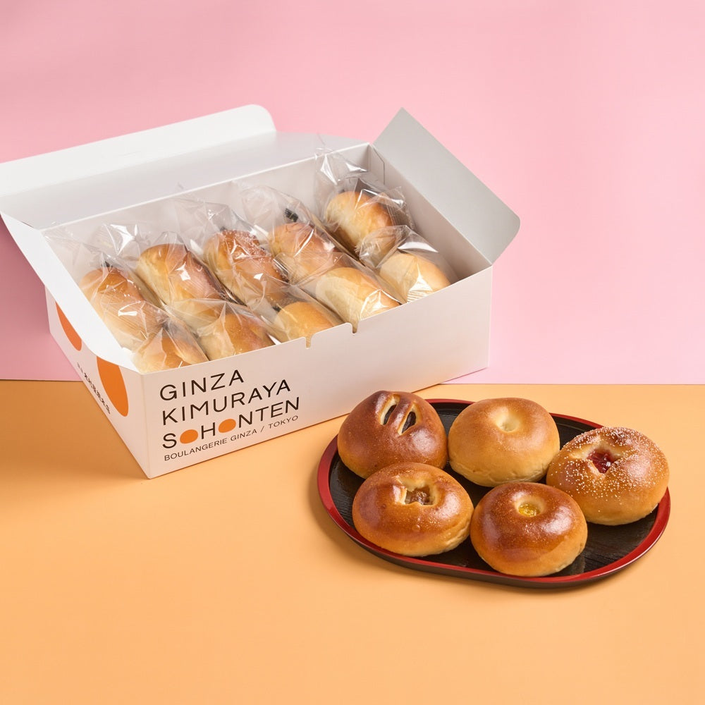 酒種あんぱん 桜・季節五色 10入 – 木村屋オンラインショップ