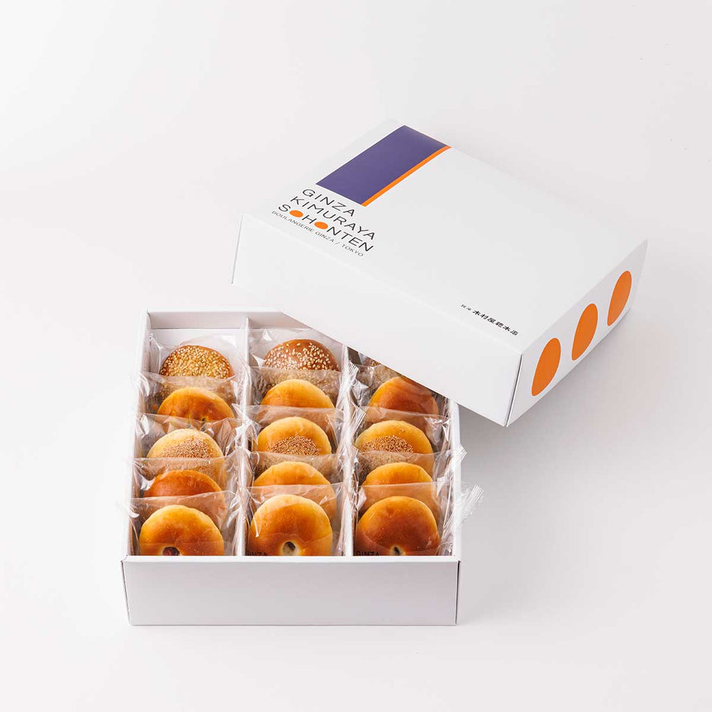 あんぱん^ - ^ 酒種あんぱん 五色 15入 – 木村屋オンラインショップ